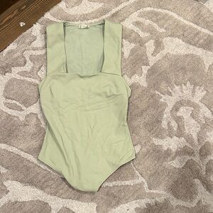 Free People Light Green Bodysuit